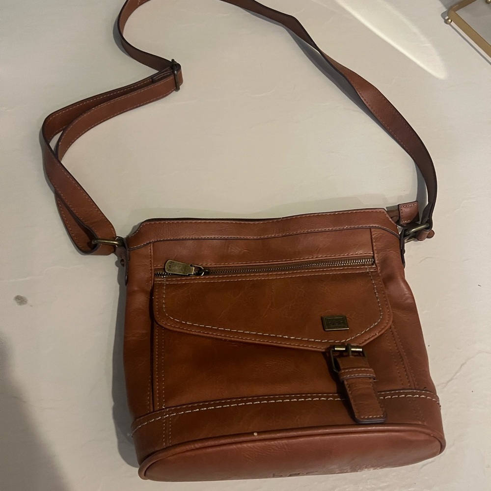Brown Leather Crossbody Bag